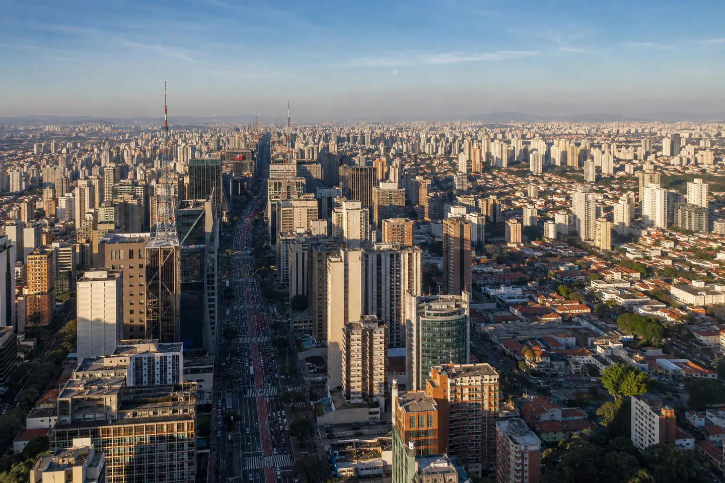 Vista aérea da cidade de São Paulo